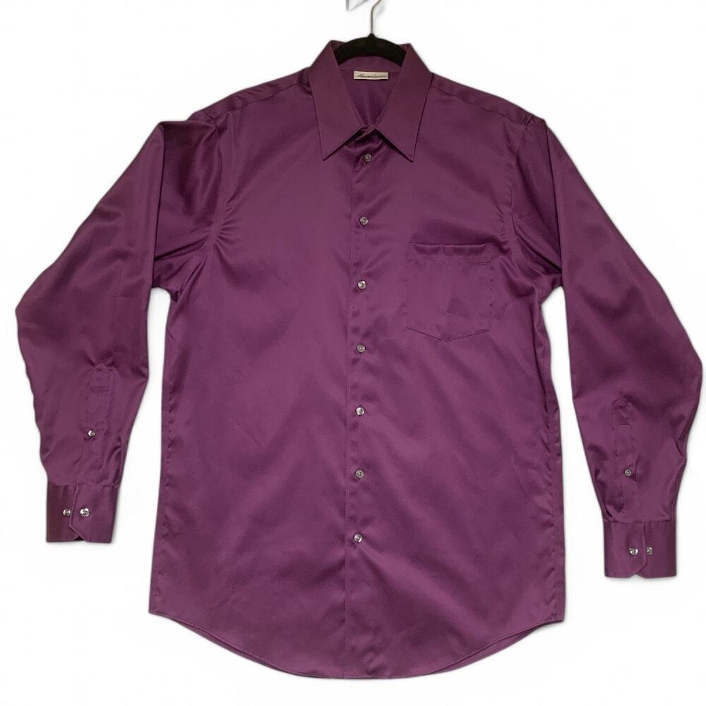 Kenneth Cole New York Men’s Dress Shirt-Size 15.5-34/35 Purple